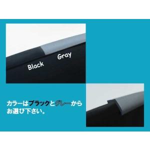 【コの字型】1m単位 ゴムモール ブラック 両...の詳細画像2