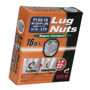 軽自動車用 袋ナット 19HEX M12XP1.5 60°テーパー座 メッキ 1台分16個