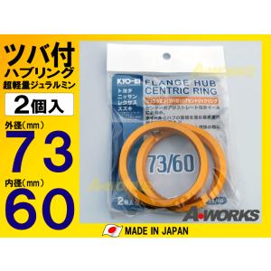 ※専用 協永産業 KYO-EI ツバ付ハブリング2個入 外径73mm内径