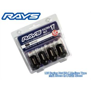 RAYSレーシングナット RN-C L35 17HEX M12xP1.5 クロモリ製 4本入/60°...