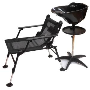 送料無料 西村製作所 CB-933 折りたたみシャンプーチェア キャスター