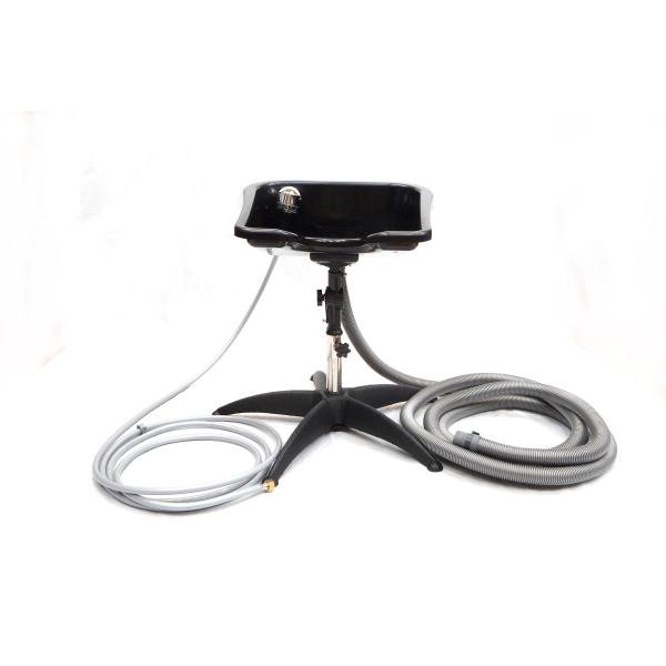 オリジナル 移動シャンプー台 ワンシャンE ショート 美容室用+家庭用シャワーノズルセット 給排水ホ...