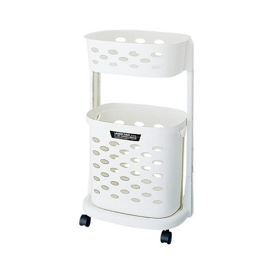 脱衣カゴ［ランドリーR］ ホワイト アスベル 740695 (0-7082-01)