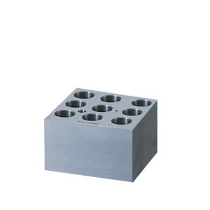 ホットドライバス用アルミブロック φ18.5mm試験管 9本用 アズワン No.8 (1-1189-08)