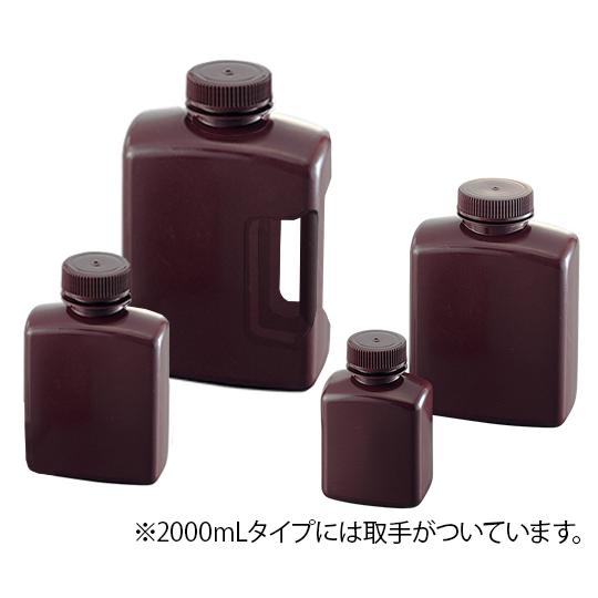 TARSONS 角型瓶 HDPE製 褐色 125mL 583420 (1-1779-01)