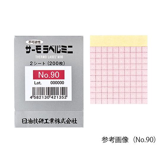 サーモラベル R ミニシリーズ 不可逆 1袋 200枚入 日油技研工業 No.90 (1-630-0...