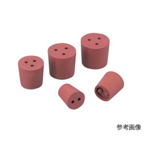 穴付き赤ゴム栓 1個入 アズワン 8号 (1-7649-01)