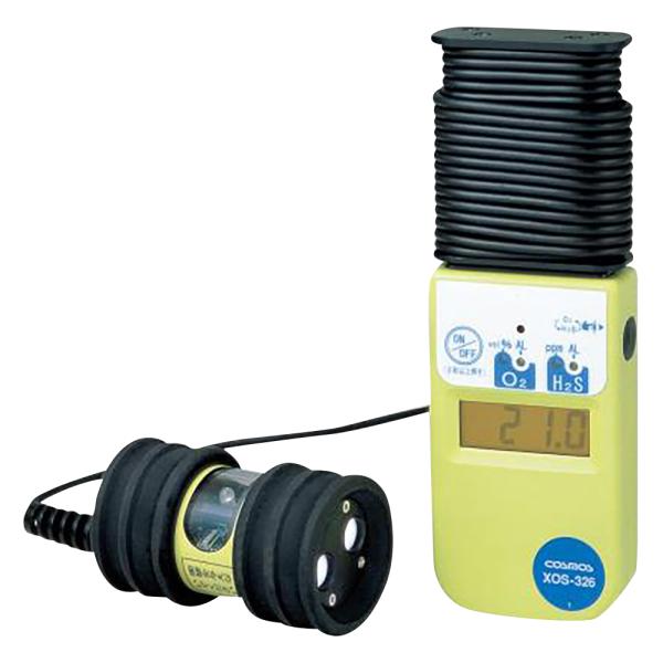 酸素・硫化水素濃度計 5mケーブル仕様 新コスモス電機 XOS-326 (1-8752-03)