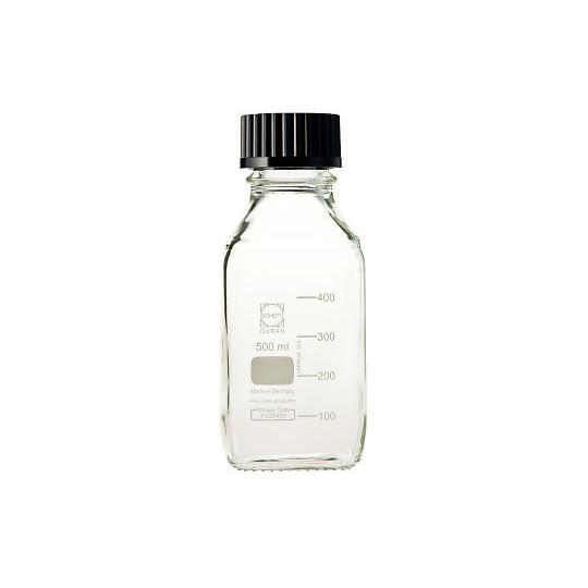 ねじ口瓶角型 デュラン R 黒キャップ付 500mL DWK Life Sciences 01723...