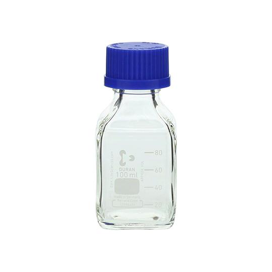 ねじ口瓶角型 デュラン R 青キャップ付 100mL DWK Life Sciences 01723...