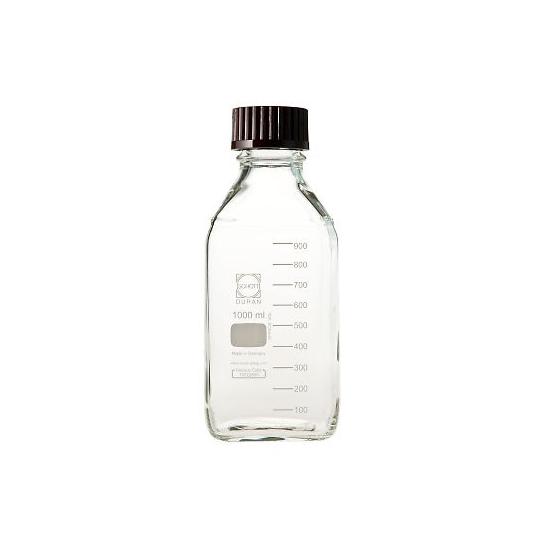 ねじ口瓶角型 デュラン R 赤キャップ付 1000mL DWK Life Sciences 0172...