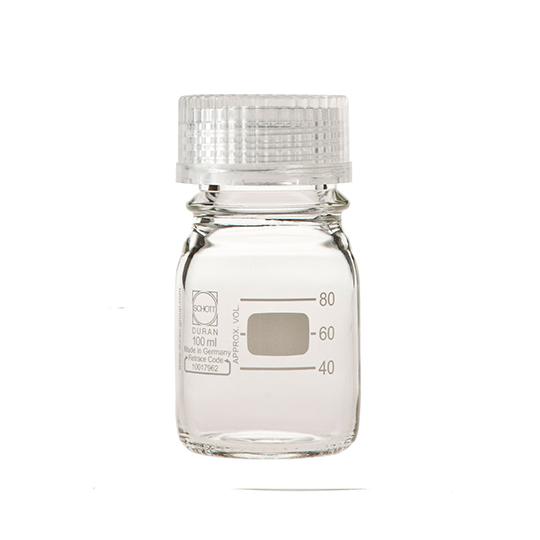 ねじ口瓶丸型 デュラン R 透明キャップ付 100mL DWK Life Sciences  (2-...