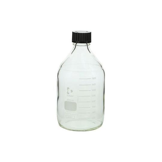 ねじ口瓶丸型 デュラン R 黒キャップ付 2000mL DWK Life Sciences  (2-...
