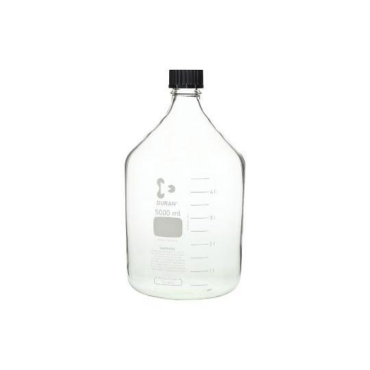 ねじ口瓶丸型 デュラン R 黒キャップ付 5000mL DWK Life Sciences  (2-...