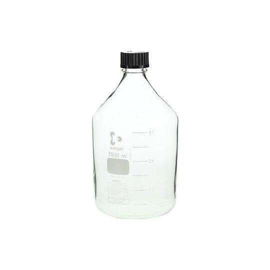 ねじ口瓶丸型 デュラン R 黒キャップ付 3500mL DWK Life Sciences  (2-...