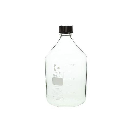 ねじ口瓶丸型 デュラン R 赤キャップ付 3500mL DWK Life Sciences  (2-...