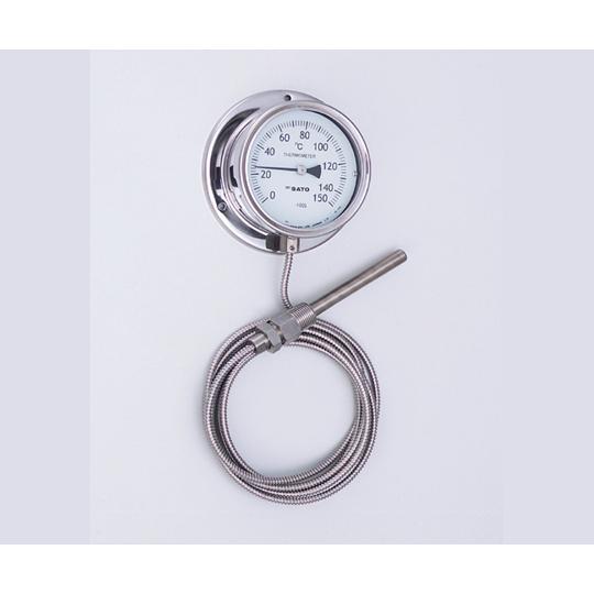 隔測式温度計 壁掛式 0〜100℃ 佐藤計量器製作所 LB-100S (2-1336-03)