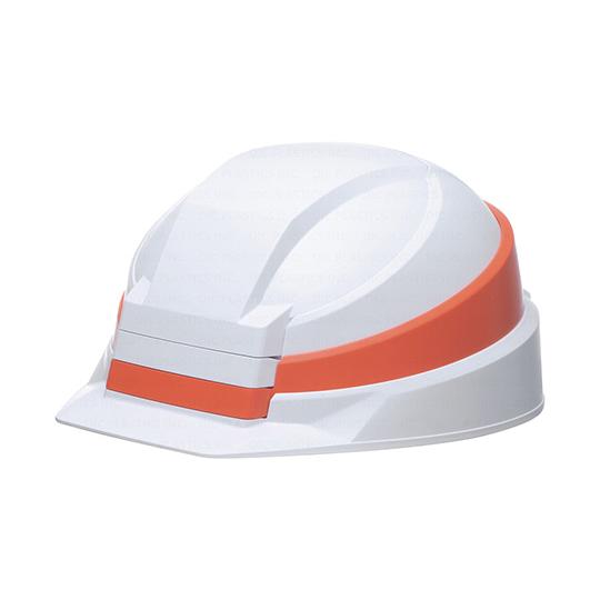 折りたたみ式ヘルメット IZANO2 ホワイト/オレンジライン DICプラスチック AA21-W/O...