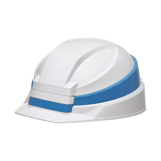 折りたたみ式ヘルメット IZANO2 ホワイト/ブルーライン DICプラスチック AA21-WB (...