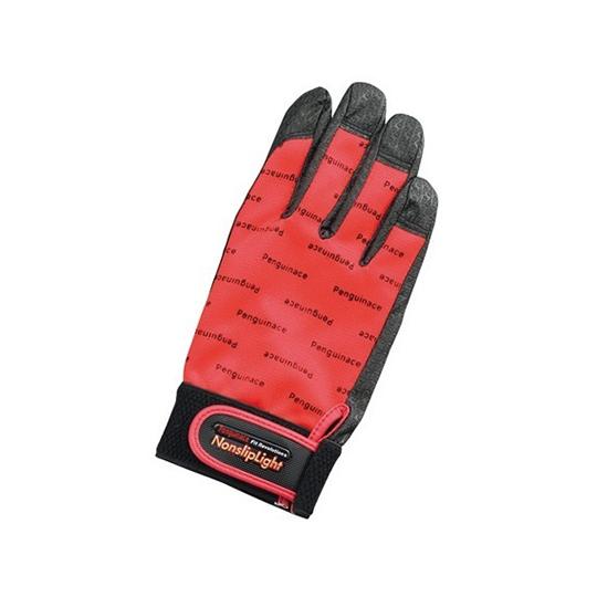 グリップ手袋 ノンスリップライナー R レッド L ペンギンエース PA-9233 (3-083-0...