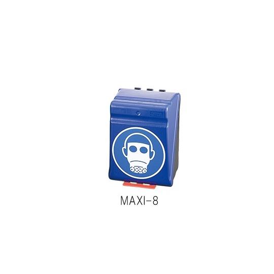 防毒マスク用安全保護用具保管ケース ブルー MAXI-8 (3-7122-08)