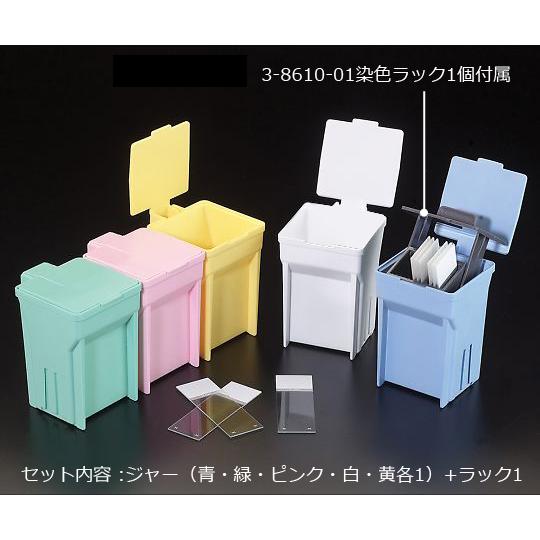 染色バット EasyDip TM 5色セット ラック1個付 Simport M900-12AS (3...