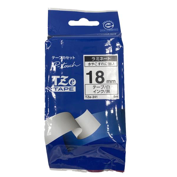熱転写式ラベルプリンター用ラミネートテープ 白 ブラザー TZe-241 (3-9219-04)