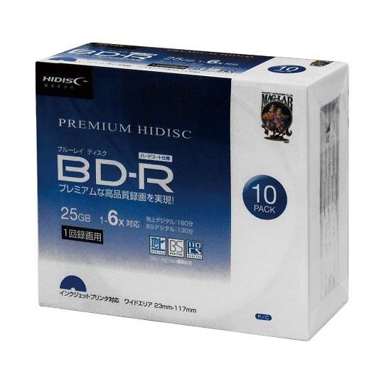 メディアディスク BD-R 1回録画用 10枚入 磁気研究所 HDVBR25RP10SC (4-14...