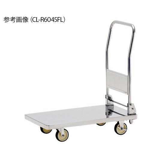 ハンドル折りたたみ式ステンレス台車 R加工 テックサス CL-R6045FL-MC (4-1966-...