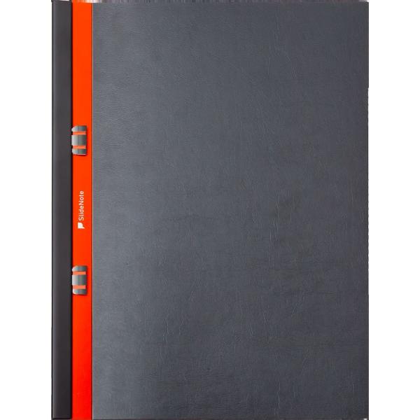 スライド式リングレスノート SlideNote A4 両開きタイプ ダークグレー 2個入 研恒社 S...
