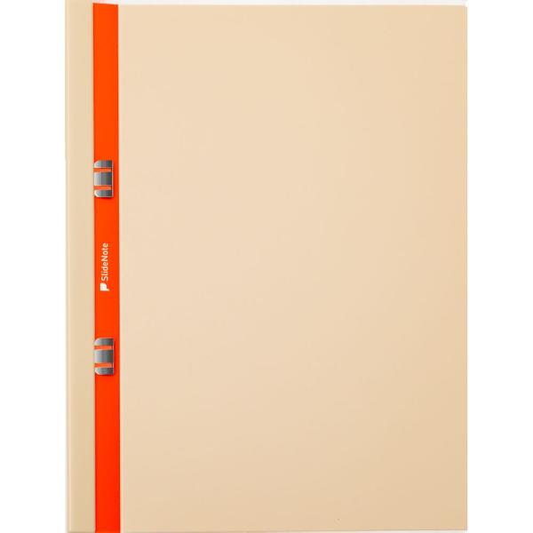 スライド式リングレスノート SlideNote A4 両開きタイプ ライトブラウン 2個入 研恒社 ...