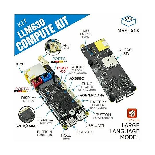 M5Stack LLM630 Compute Kit AX630C M5Stack M5STACK-...