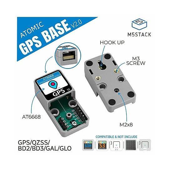 ATOMIC GPS ベース v2.0 AT6668 M5Stack M5STACK-A134-V2...