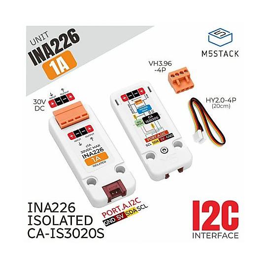 M5Stack INA226-1A 電流電圧測定ユニット 絶縁型±1Aレンジ M5Stack M5S...