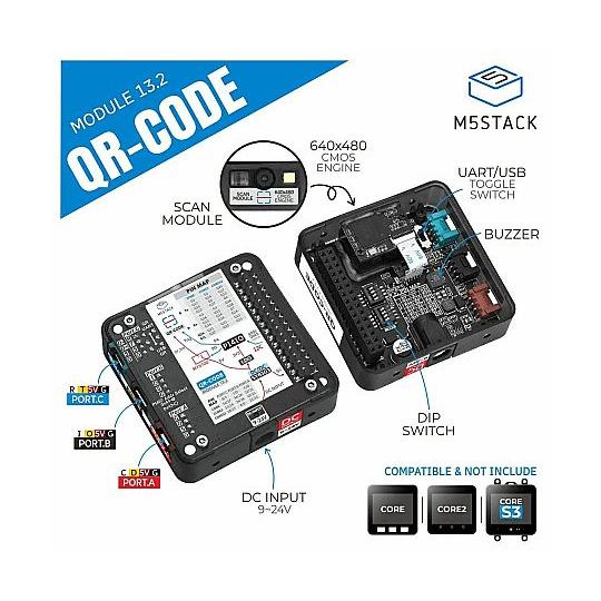 M5Stack QRコードスキャナモジュール 13.2 M5Stack M5STACK-M145 (...