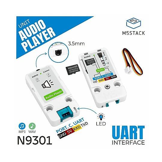 M5Stack オーディオプレイヤーユニット N9301 M5Stack M5STACK-U197 ...