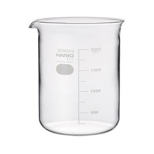 ビーカー 目安目盛付き 2000mL HARIO B-2L (6-214-08)