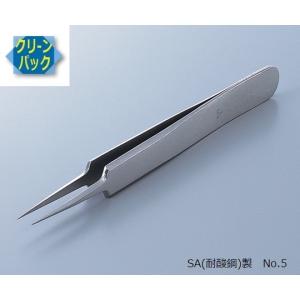 RUBIS MEISTER ピンセット SA 耐酸鋼 製 クリーンパック No.5 5-SA