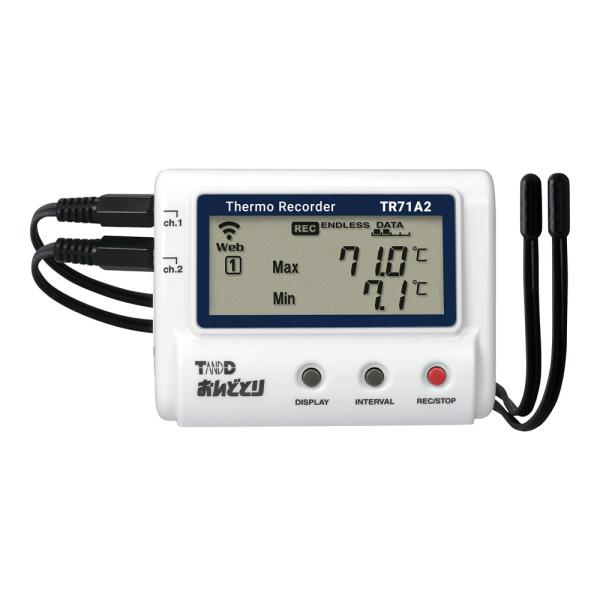 温度記録計 おんどとり 無線LAN ティアンドデイ TR71A2 (6-9183-41)