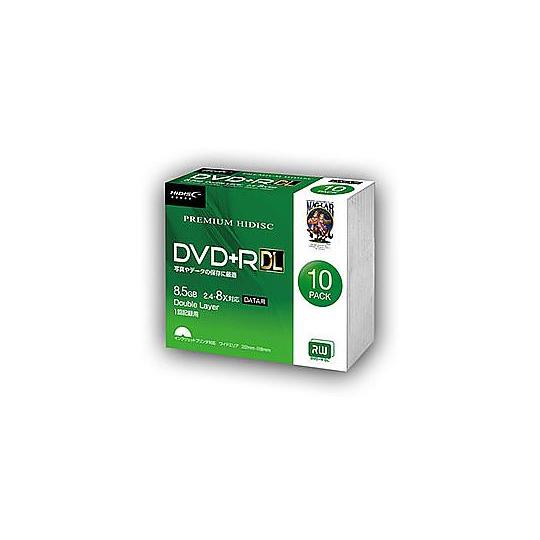 【10枚×5セット】 DVD+R DL 8倍速対応 8.5GB 1回 データ記録用 インクジェットプ...