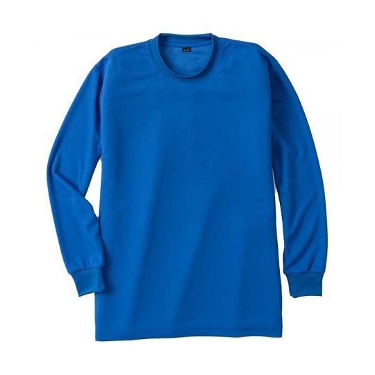 吸汗速乾 長袖Tシャツ Rブルー LL 小倉屋 6004-08-LL 60-2397-57