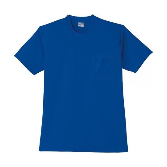 DRY半袖Tシャツ P付 Rブルー LL 小倉屋 9012-08-LL 60-2400-82