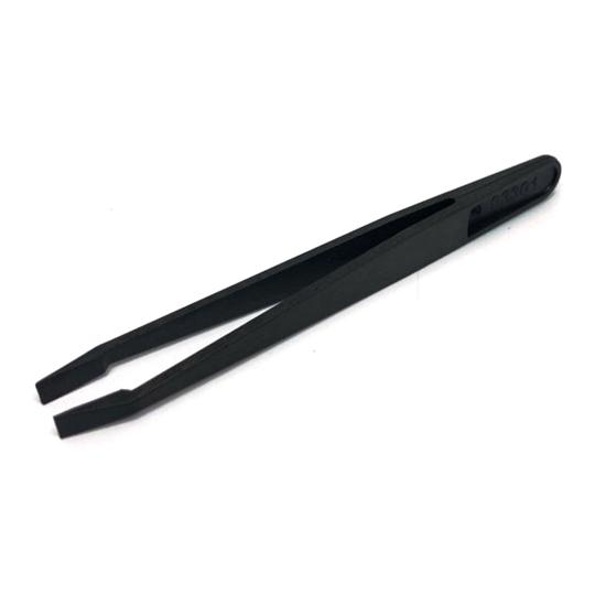プラスチック製ピンセット 黒色 幅広 共立電子産業 PNST-93301BK 60-2401-57