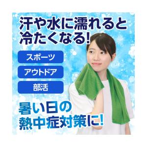 ひんやり冷感タオル 蛍光グリーン アーテック ...の詳細画像2