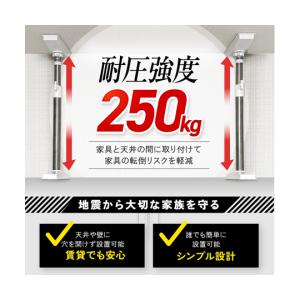 ステンレス 家具転倒防止 突っ張り棒 L 1箱...の詳細画像2