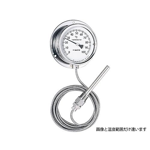 壁掛型隔測式温度計 0〜300℃ 佐藤計量器製作所 LB-100S (61-0096-57)