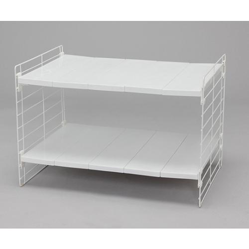 シンク下伸縮棚 2段 ホワイト アイリスオーヤマ USD-2V (61-0441-32)