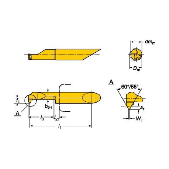 コロターンXS 小型旋盤用インサートバー 325 1025 サンドビック CXS-04TH320UN...