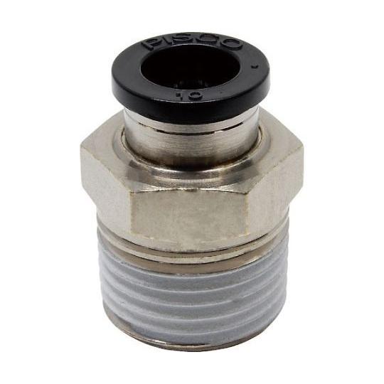 チューブフィッティング ストレート 適合外径10mm 接続口径R1/2 ピスコ PC10-04 (6...