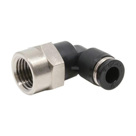 チューブフィッティング メスエルボチューブ6ネジR1/4 ピスコ PLF6-02 (61-1909-...